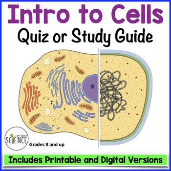 Preview of Introduction to Cells Quiz or Study Guide Cell Theory