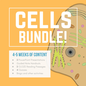 Preview of Intro to Cells Unit - PowerPoints, Guided Notes/Activities, CLOZEs, & Quizzes