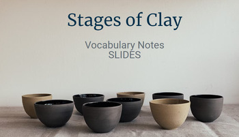 Preview of Intro to Ceramics: "Stages of Clay" SLIDES/NOTES