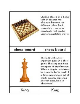 Preview of Intro to Chess - Three/Four Part Cards