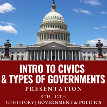 Preview of Intro to Civics & Types of Government Presentation | Government & Politics
