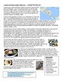 Intro to Costa Rica comprehensible reading with questions