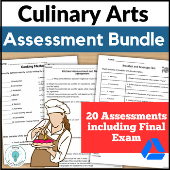 Preview of Intro to Culinary Arts Assessments for FCS and Food Classes, Tests and Quizzes