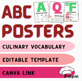 Intro to Culinary/FACS | Culinary ABC Posters *CANVA*