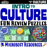 Intro to Cultures and Cultural Traits Review Puzzles and U
