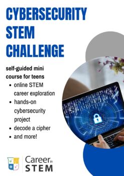 Preview of Intro to Cybersecurity Careers STEM Challenge (computer science project)