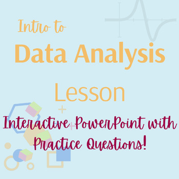 Preview of Intro to Data Analysis Interactive Lesson *Any Level* Mean, Median, Mode & Range
