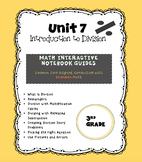 Intro to Division (enVision Topic 7) Interactive Notebook