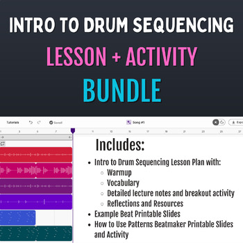 Preview of Intro to Drum Sequencing in Soundtrap Bundle [Lesson Plan + Student Slides]