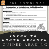 Intro to Earth Science + Scientific Method Guided Reading