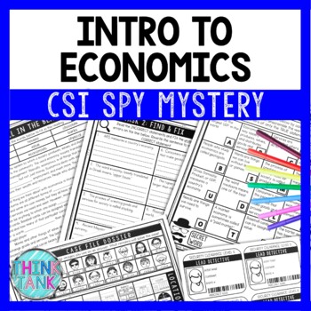 Preview of Intro to Economics Reading Comprehension CSI Spy Mystery - Close Reading