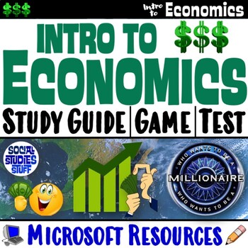 Preview of Intro to Economy and Economics Study Guide, Review Game, Unit Test | Microsoft