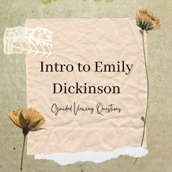 Preview of Intro to Emily Dickinson: Guided Viewing Questions