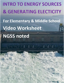 Preview of Intro to Energy Sources and Generation. Video sheet, Canvas, Easel & more. V3.