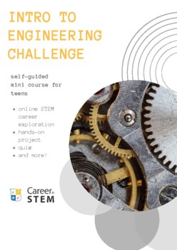 Preview of Intro to Engineering Career Exploration STEM Challenge (distance learning)