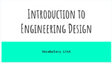 Intro to Engineering Design Vocabulary Slides