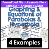 Intro to Equations & Graphing Parabolas & Hyperbolas Presentation