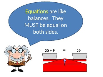 Preview of Intro to Equations with Variables addition and subtraction Algebraic Expressions
