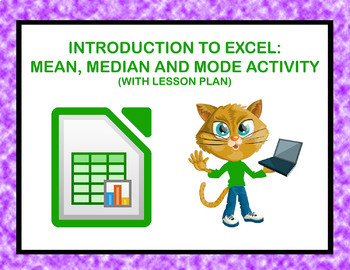 Preview of Intro to Excel: Mean, Median, and Mode Activity (with Lesson Plan)