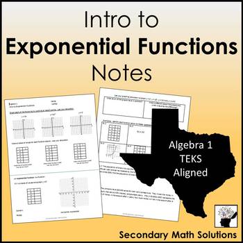 Preview of Intro to Exponential Functions Notes