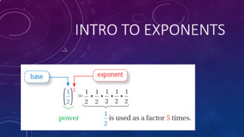 Preview of Intro to Exponents or Powers: Video with Notes -Distance Learning