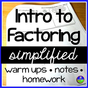Preview of Factoring Notes Simplified - factoring quadratics