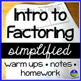 Factoring Notes Simplified - factoring quadratics
