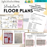 Intro to Floor Plans Interactive Notebook WITH DRAFTING PROJECT