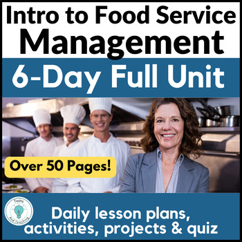 Preview of Food Service Management Intro Unit - Restaurant Management Prostart Culinary