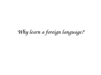 Preview of Intro to Foreign Languages