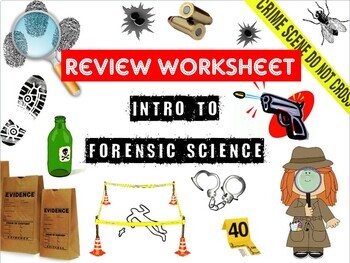 Preview of Intro to Forensic Science Review Worksheet & Key *includes a digital version