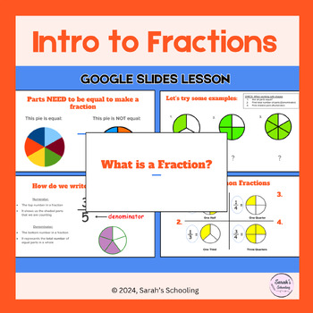 Preview of Intro to Fractions (Google Slides Lesson)