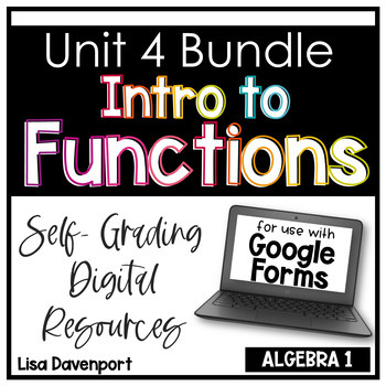 Preview of Intro to Functions Google Forms Bundle