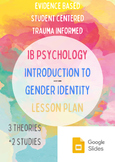 Intro to Gender Identity Lesson Plan IB Psychology Humanit