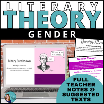 Preview of Intro to Gender Literary Theory with Slides, Notes, Suggested Texts, Posters