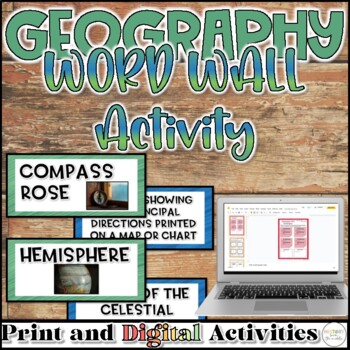 Preview of Intro to Geography Word Wall Activity