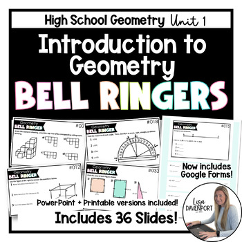 Preview of Intro to Geometry - High School Geometry Bell Ringers