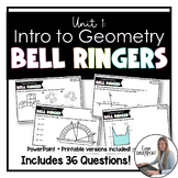 Intro to Geometry - High School Geometry Bell Ringers