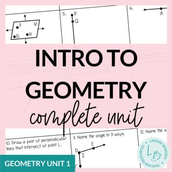 Preview of Intro to Geometry Unit (Geometry Unit 1)
