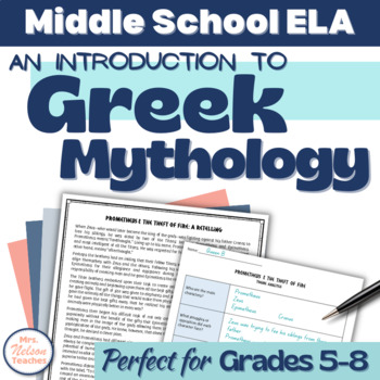 Preview of Greek Mythology Unit - Greek Myths - Middle School