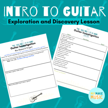 Preview of Intro to Guitar: Middle School Independent Investigation Activity