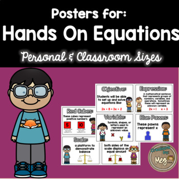 Preview of Intro to Hands On Equations - Posters For the Classroom