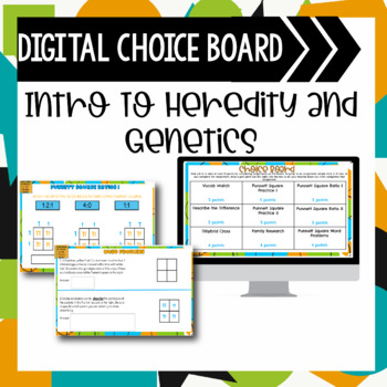 Preview of Intro to Heredity and Genetics Digital Choice Board | Distance Learning