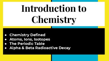 Preview of Intro to High School Chemistry: Atoms, Periodic Table, & Nuclear - Ppt & WS