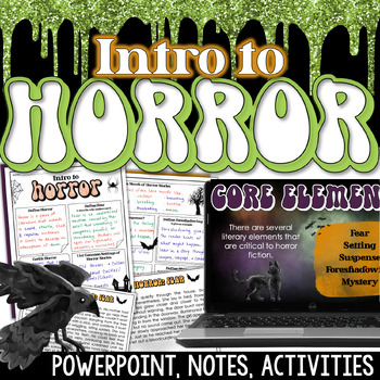 Preview of Intro to Horror - Elements of Horror Genre Mini-Study For ANY Scary Short Story!