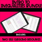 Intro to Inequalities Self Checking Worsheets Bundle