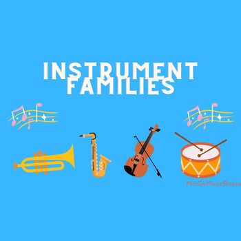 Preview of Intro to Instrument Families in Music K-5, sub plan, lesson plan