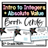 Intro to Integers and Absolute Value 6th Grade Boom Cards