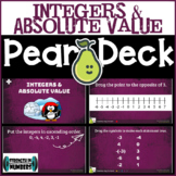 Intro to Integers and Absolute Value Digital Activity Pear