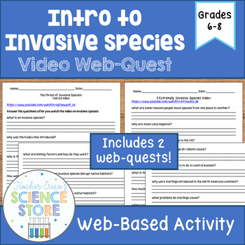 Preview of Intro to Invasive Species Video Web-Quest